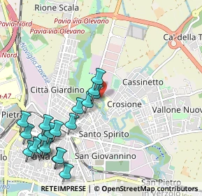 Mappa Via Emilia, 27100 Pavia PV, Italia (1.267)