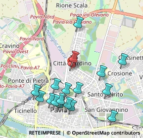Mappa Via Scaramuzza Visconti, 27100 Pavia PV, Italia (1.05)