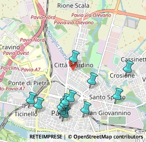 Mappa Via Scaramuzza Visconti, 27100 Pavia PV, Italia (1.15077)