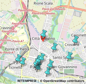 Mappa Via Scaramuzza Visconti, 27100 Pavia PV, Italia (1.18143)