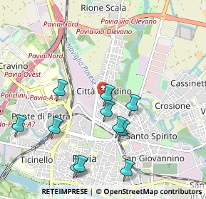 Mappa Via Scaramuzza Visconti, 27100 Pavia PV, Italia (1.04636)