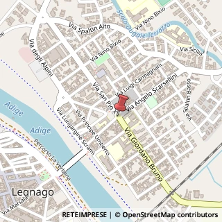 Mappa Via Giordano Bruno,  2, 37045 Legnago, Verona (Veneto)