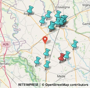 Mappa Via Filippo Turati, 27030 Zeme PV, Italia (7.698)