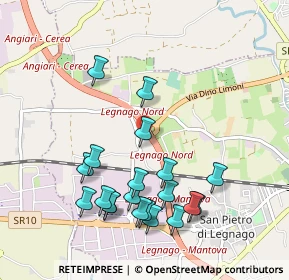 Mappa Via Fontana, 37045 Legnago VR, Italia (1.038)