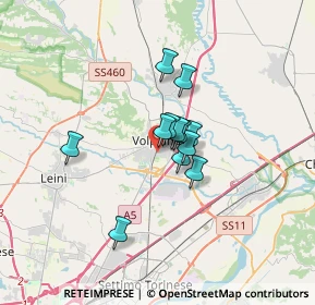 Mappa Via Milano, 10088 Volpiano TO, Italia (2.07917)