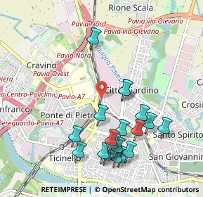 Mappa Via Fratelli Cuzio, 27100 Pavia PV, Italia (1.0585)