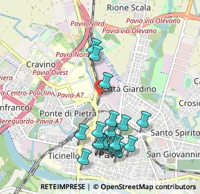 Mappa Via Fratelli Cuzio, 27100 Pavia PV, Italia (0.98706)