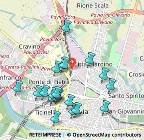 Mappa Via Fratelli Cuzio, 27100 Pavia PV, Italia (1.035)