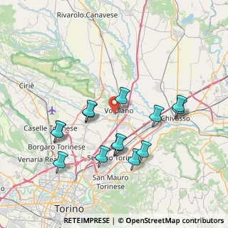 Mappa Via Ernesto Rayper, 10088 Volpiano TO, Italia (7.60143)