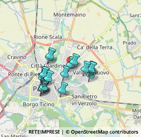 Mappa Via Piemonte, 27100 Pavia PV, Italia (1.461)