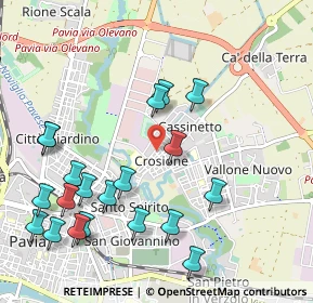 Mappa Via Piemonte, 27100 Pavia PV, Italia (1.189)