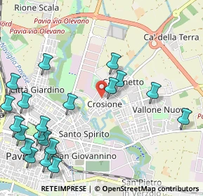 Mappa Via Piemonte, 27100 Pavia PV, Italia (1.404)