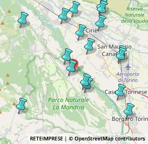 Mappa Via Bove, 10070 Robassomero TO, Italia (4.57235)