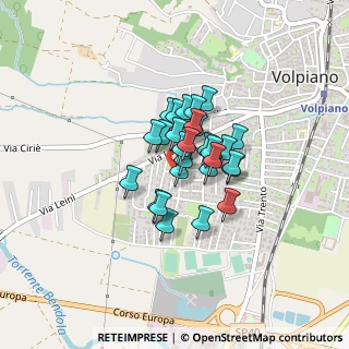Mappa Via Donatello, 10088 Volpiano TO, Italia (0.24643)
