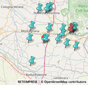 Mappa Via Piave, 35040 Megliadino San Vitale PD, Italia (7.7625)