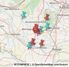 Mappa Via Piave, 35040 Megliadino San Vitale PD, Italia (9.56455)