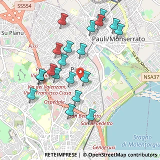 Mappa Via Pietro Maroncelli, 09134 Cagliari CA, Italia (1.118)