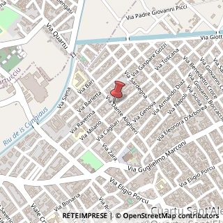 Mappa Via Dante Alighieri,  102, 09045 Quartu Sant'Elena, Cagliari (Sardegna)