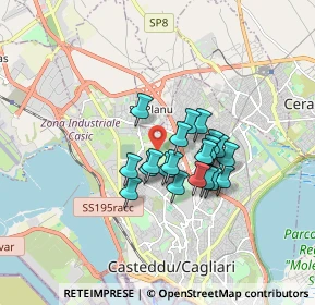 Mappa Via Sirai, 09121 Cagliari CA, Italia (1.298)