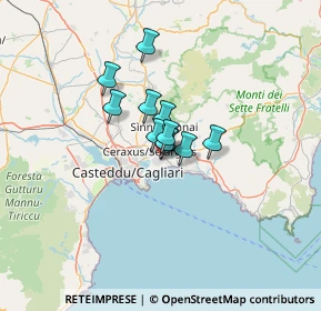 Mappa Via Guglielmo Marconi corner Via Giotto C, 09045 Quartu Sant'Elena CA, Italia (7.36455)