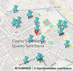 Mappa Via Montello, 09045 Quartu Sant'Elena CA, Italia (0.6325)