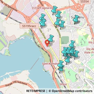 Mappa Via del Commercio, 09122 Cagliari CA, Italia (1.2375)