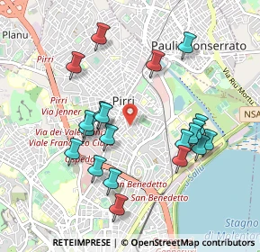 Mappa Via Monteleone, 09134 Pirri CA, Italia (1.053)