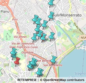Mappa Via Monteleone, 09134 Pirri CA, Italia (1.162)