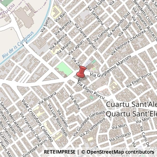 Mappa Via Eligio Porcu, 33, 09045 Quartu Sant'Elena, Cagliari (Sardegna)