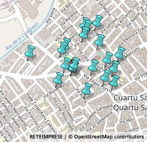 Mappa Via Porcu Eligio, 09045 Quartu Sant'Elena CA, Italia (0.203)