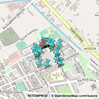 Mappa Via Lussemburgo, 09045 Quartu Sant'Elena CA, Italia (0.128)