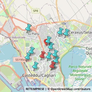 Mappa Via Montecassino, 09134 Cagliari CA, Italia (1.88)
