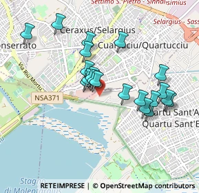 Mappa Km 6.500 Viale Guglielmo Marconi, 09045 Quartu Sant'Elena CA, Italia (0.9185)