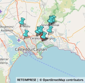 Mappa Km 6.500 Viale Guglielmo Marconi, 09045 Quartu Sant'Elena CA, Italia (4.74455)