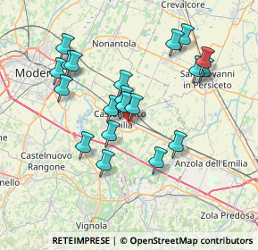 Mappa Via degli Stagnini, 41013 Castelfranco Emilia MO, Italia (7.079)