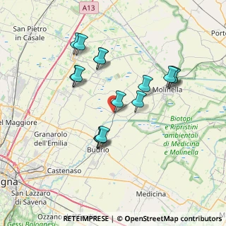 Mappa Via Riccardina Mezzolara, 40050 Budrio BO, Italia (6.94067)