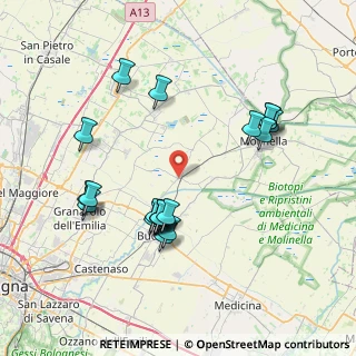 Mappa Via Riccardina Mezzolara, 40050 Budrio BO, Italia (7.892)