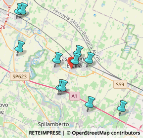 Mappa Via Saragat, 41013 Castelfranco Emilia MO, Italia (4.17455)