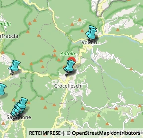 Mappa SP9, 16010 Crocefieschi GE, Italia (2.598)