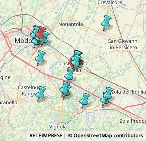 Mappa Via Palmiro Togliatti, 41013 Castelfranco Emilia MO, Italia (6.7605)