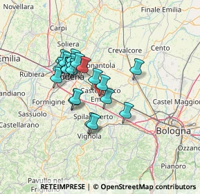 Mappa Via Palmiro Togliatti, 41013 Castelfranco Emilia MO, Italia (10.6855)