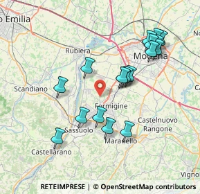 Mappa Via Corletto, 41043 Formigine MO, Italia (7.46667)