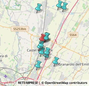Mappa Via dei Tintori, 40050 Funo BO, Italia (3.07692)