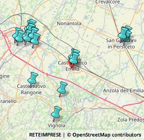 Mappa Via Fratelli Rosselli, 41013 Castelfranco Emilia MO, Italia (9.921)