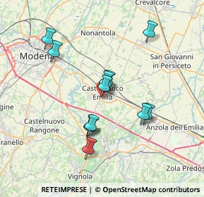 Mappa Via Fratelli Rosselli, 41013 Castelfranco Emilia MO, Italia (6.49917)