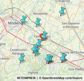 Mappa Via Fratelli Rosselli, 41013 Castelfranco Emilia MO, Italia (8.00692)