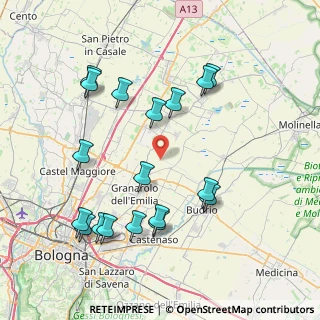 Mappa Via Montecasignoli, 40054 Budrio BO, Italia (8.62222)