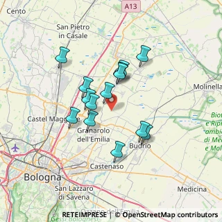 Mappa Via Montecasignoli, 40054 Budrio BO, Italia (5.73357)