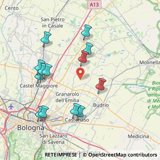 Mappa Via Montecasignoli, 40054 Budrio BO, Italia (8.46615)