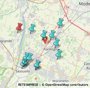 Mappa Via Antonio Pacinotti, 41043 Formigine MO, Italia (3.925)
